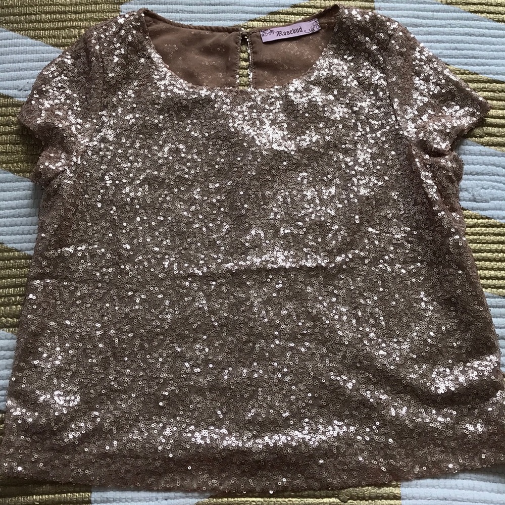 Sequin Short Sleeve Shirt